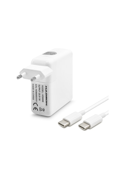 Laptop Adaptörü 60w 20.3v 3a Type-c Macbook Dell Asus Beyaz Hd8898