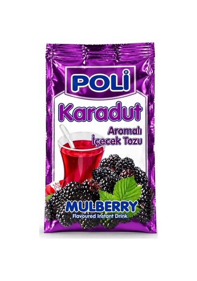 Poli Karadut Aromalı Sıcak İçecek Tozu 300 Gr Pratik Ve Lezzetli Toz İçecek 300 G