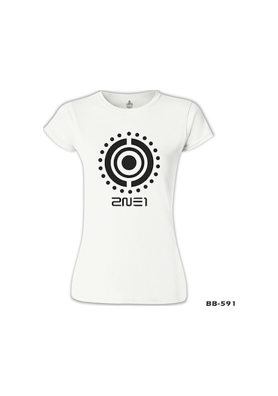 2ne1 - Logo 2 Beyaz Kadın Tshirt 001