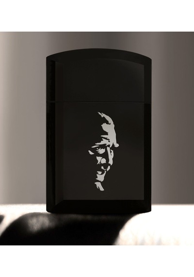 Kişiye Özel Atatürk Silüet Siyah Metal Çakmak - 1
