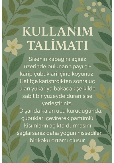 Oda Ofis Kokusu Galata 120 Ml Bambuhome Dıffuser Oryantal Işık