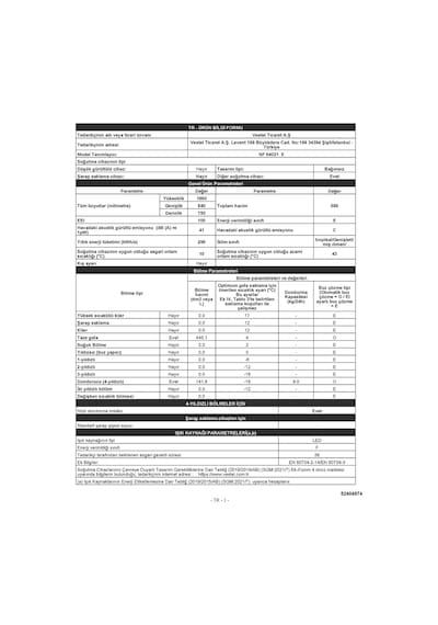 Regal NF 64021 E 586 LT No-Frost Çift Kapılı Buzdolabı