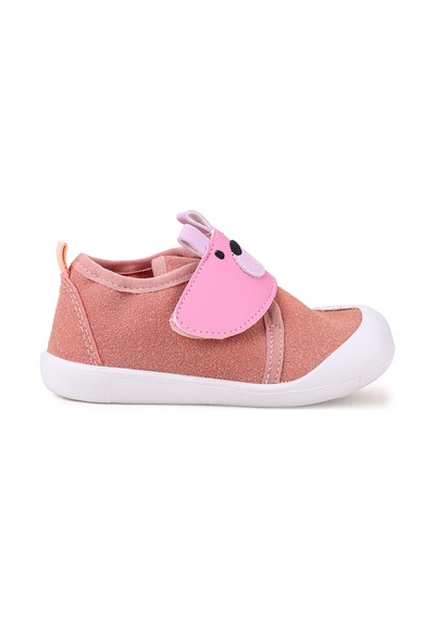 Kiko Kids Winni Cırtlı Kız Bebek İlk Adım Panduf Ayakkabı Pudra