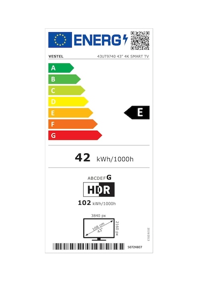 Vestel 43UT9740 43" 108 Ekran 4K Ultra HD Smart LED TV