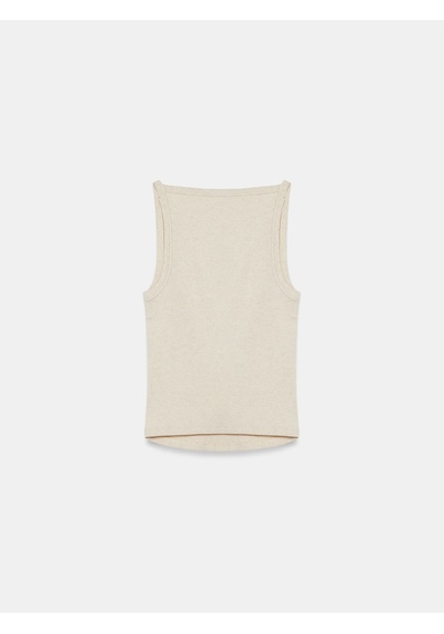 Dilvin 32892 Halter Yaka Top-bej Melanj