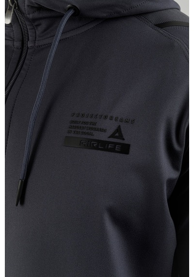 Airlife Stronger High Rsi 5 7 Tam Boy Fermuarlı Erkek Kapüşonlu Sweatshirt Smoked Füme