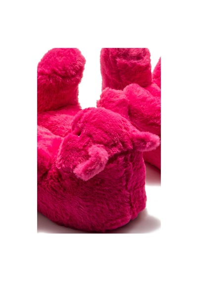 Twigy Pookie EE0564 Kadın Hayvanlı Panduf Fuşya 36/41 Fuşya
