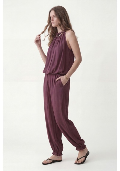 Antioch 100% Lyocell Bluz Pantolon Takım Bordo