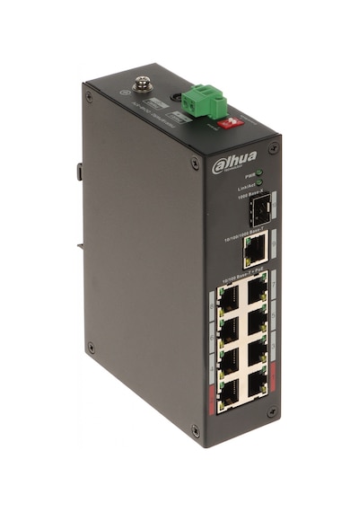 Dahua Pfs3110-8et-96-v2, 8 Port, Megabit, Poe 96w, 1 Port Gigabit Uplink, 1 Port Gigabit Sfp, Yönetilemez, Masaüstü Switch