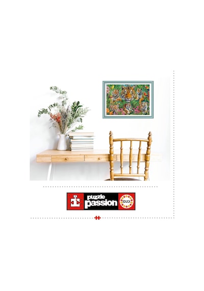 Educa Puzzle - 500 Parça Kaplan Ormanı Puzzle - 19902 - Tiger Jungle