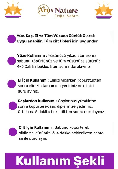 Safran %100 Doğal Güzel Kokulu El Yüz Saç Vücut Orijinal Bitkisel Safran Sabunu 120g - 10 Adet Karışık