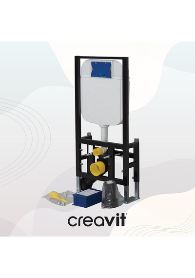 Creavit Gömme Rezervuar 3/6 Asma Klozet Uyumlu Yere Hızlı Montaj Gr5004
