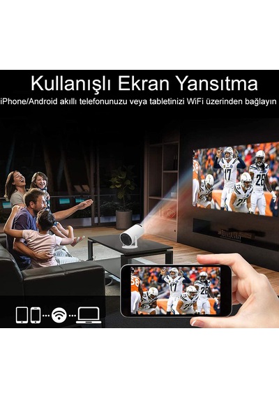 Magazashop HY300 UltraHD Projeksiyon Cihazı Beyaz