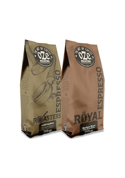 Oze Royal Espresso + Roasters Espresso Kahve 2 x 250 G Moka Pot