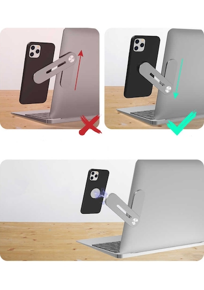 Mobilefix Sj05 Laptop - Monitör Telefon Tutucu-gümüş