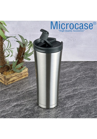 Microcase AL3677 6 Saat Sıcak Soğuk Tutan Paslanmaz Çelik Termos 500 ML Gümüş