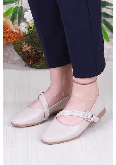 Fort 01-624 Soft Toka Detaylı Rahat Kadın Babet Ten