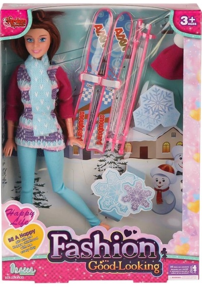 Mey İthalat Wg-66730-66731 Aksesuarlı Kayakçı Bebek 29 Cm -vardem Oyuncak