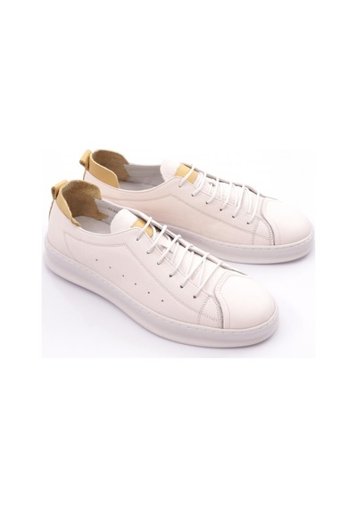 Dgn 5580 Erkek Yuvarlak Burun Bağcikli Sneaker Ayakkabi 5580-2505-R2728 Beyaz