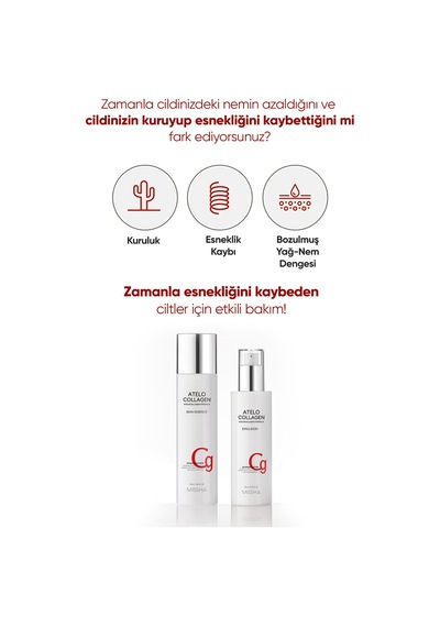 Atelokolajen İçerikli, Yaşlanma Karşıtı Nemlendirici Esans Mıssha Atelo Collagen Skin Essence 150ml