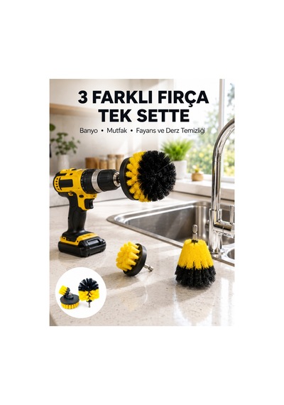 Novento Banyo, Mutfak, Jant Ve Fayans Temizliği İçin Uygun Matkap Başlığı