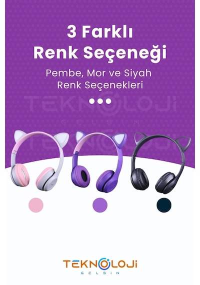 Teknoloji Gelsin P47M Bluetooth 5.4 Kedi Kulaklık