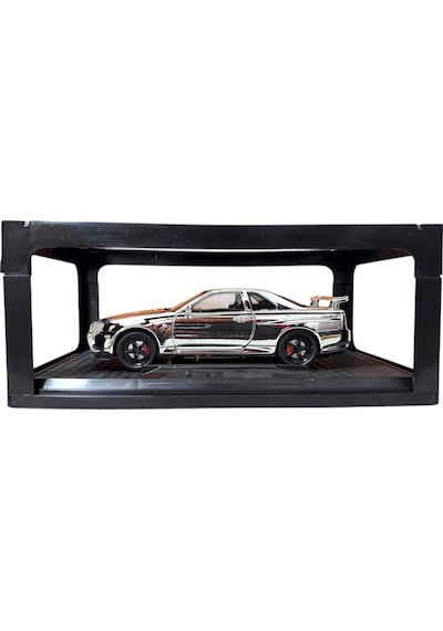 1:24 Metal Model Koleksiyon Araba Nissan Skyline Gt-r R34 Gümüş 19 Cm Döner Ön Tekerler 1:24 Metal Model Koleksiyon Araba Nissan Skyline Gt-r R34 Gümüş 19 Cm Döner Ön Tekerler