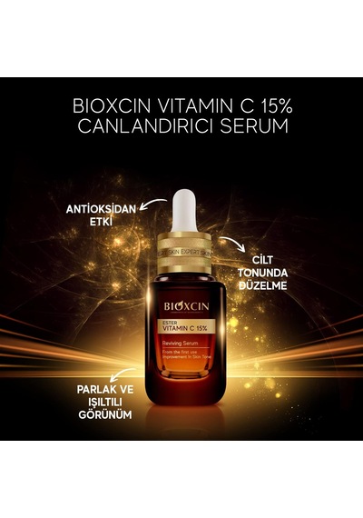 Ester Vitamin C 15% Canlandırıcı Serum 30 Ml Niasinamid, Lipozom Teknolojisi, Etki Cilt Tonu Eşitleyici Ve Aydınlatıcı Serum