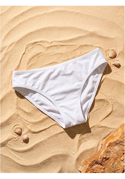 Lcw Dream Beyaz Düz Raşel Kumaş Kadın Bikini Alt