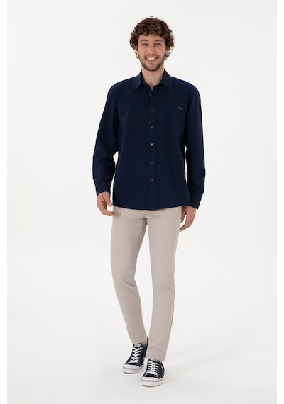 U.s. Polo Assn. Erkek Koyu Mavi Gömlek Jean 50304363-dn0023 Dark Blue Mavi