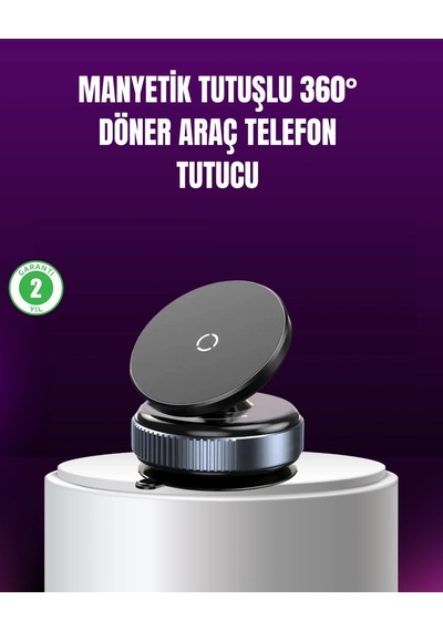 Mey İthalat Araç İçi Manyetik Telefon Tutucu 360 Döner Vakumlu Stand