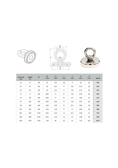 10kg Kapasiteli 20mm Askılı Neodyum Mıknatıs, Banyo Ve Mutfak İçin 12 Izgara