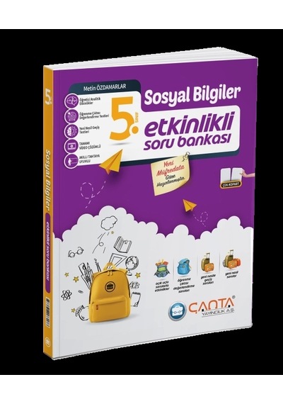 Çanta Yayınları 5.sınıf Sosyal Bilgiler Etkinlikli Kazanım Soru Bankası