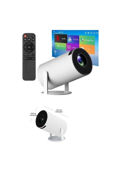 Sinema Projektörü Android Hdmı Usb Wifi Ses Çıkışlı Ayaklı Projeksiyon Taşınabilir 01195435