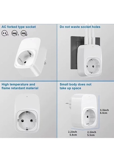 Mepa Tekli Yüksek Voltaj Korumalı Duvar Prizi 2x Type-c 1x Usb Çıkışlı Priz Grup Priz Çoğaltıcı Siyah Najmadd 0