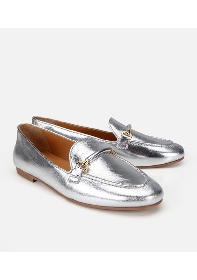 Hotiç Kadın Deri Lame Metalik Klasik Loafer 01ayh321350a210 01ayh321350a210
