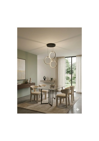 Siyah-3halka-çap22-modern-led-avize
