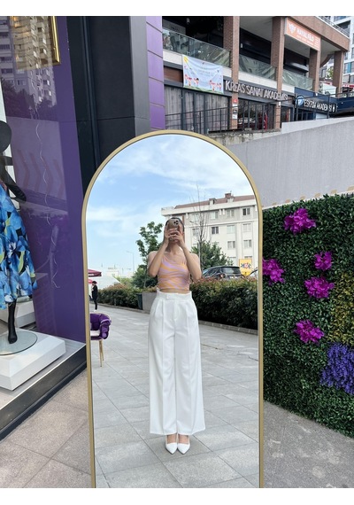 Lavessa Çift Askı Detaylı Sandy Crop-lila Renk-172