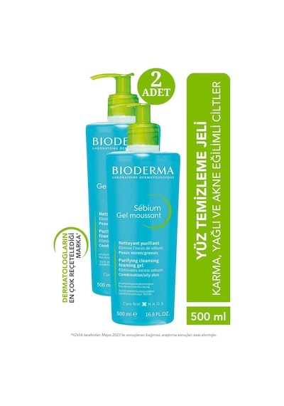 Bioderma Sebium Foaming Gel 2 x 500 ML