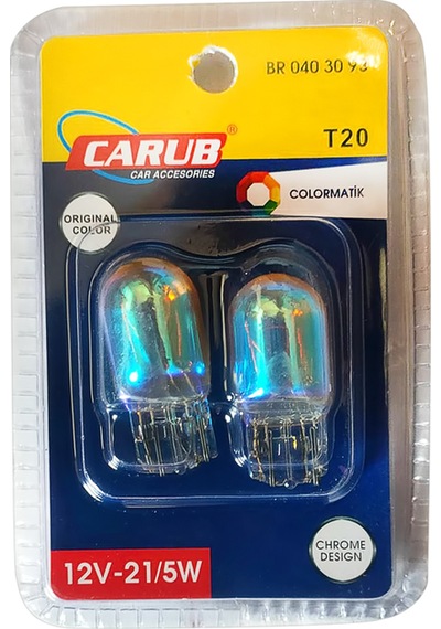Carub Colormatic - Diadem Ampul - Orange Krom - 12v W21/5w T20 W3