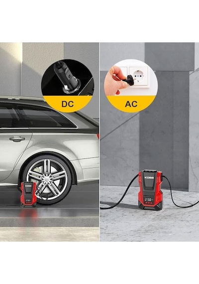 Kobb KB220 12/220V 150 PSI Dijital Basınç Göstergeli Lastik Şişirme Pompası