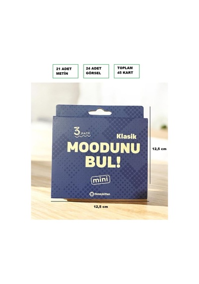 Moodunu Bul Mini Klasik Kart Oyunu 3. Paket 45 Kart