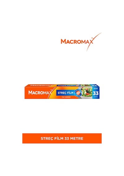 Streç Film 33 Metre, Pvc Içermez, Standart Boy Gıdaları Taze Tutan Streç Film