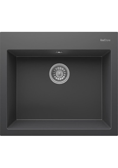 Real Stone K002 Didym 60 Antrasit Granit Tezgah Üstü Eviye 60 x 53 CM