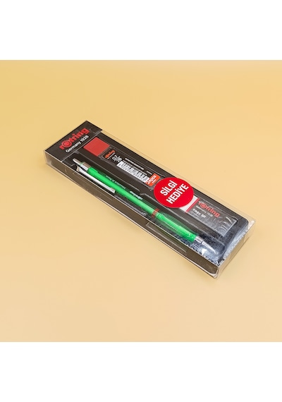 Rotring 0.7 Mm Uçlu Kalem Seti Silgi Ve 24 Lü Uç Hediye Renk Seçenekli Yeşil