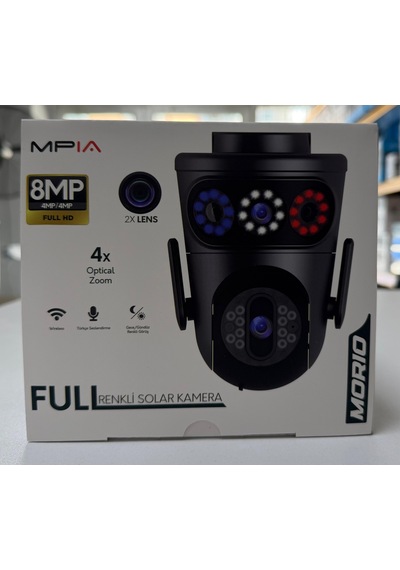 Mpia Morıo Wifi 8mp Fullhd Dual Lens Hareketli+sabit Akıllı Güvenlik Kamerası Hieasy Gece Görüş Sesli Kişi Takibi + 12v Adaptör