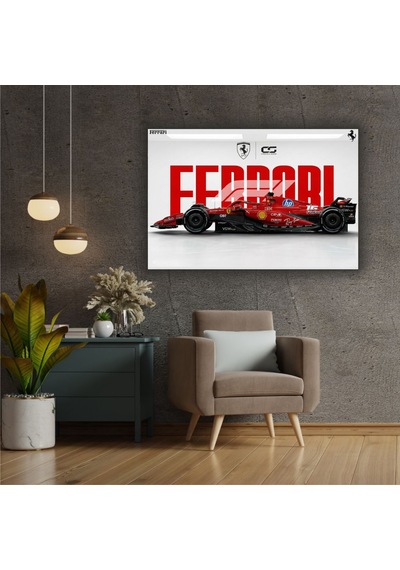 Formula 1 Motors Temalı Dekoratif Cam Tablo -31