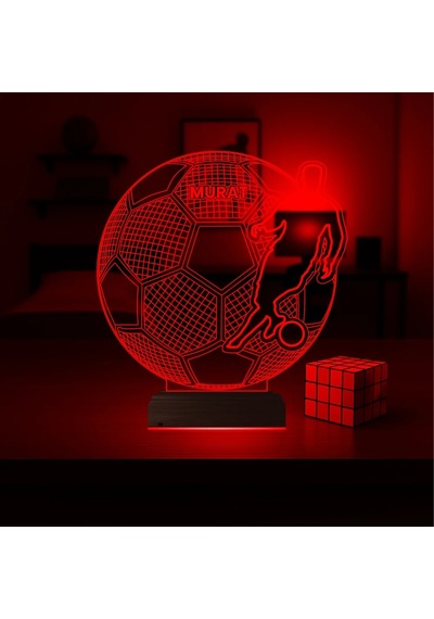 Luvivia Futbolcu Ronaldo Futbol Taraftar Kişiye Özel 3d Lamba - Masa Gece Lambası Şeffaf