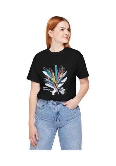 Hazego Unisex Bisiklet Yaka Baskılı T-shirt - Siyah Siyah
