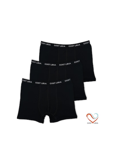 Gost Liria Premium Bambu Erkek Boxer 3 Lü Paket Siyah